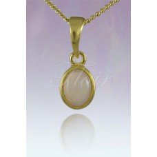Bezel Set Oval Gold Plated